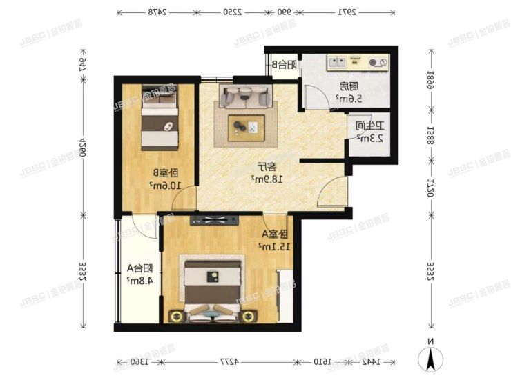 丰台区 西罗园二区8号楼208室（宝汇苑）