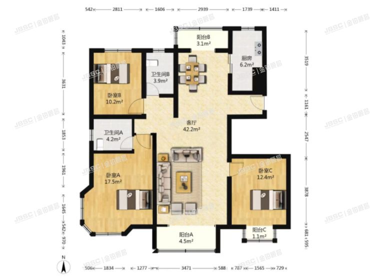 大兴区 育镇街32号院22号楼3单元503室（恒盛波尔多小镇）