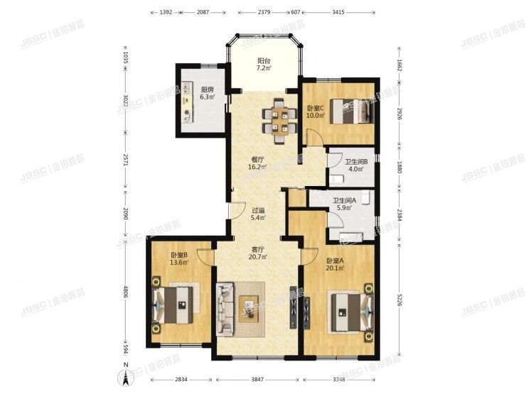 丰台区 樊羊路68号院16号楼1单元1301室（首开华润城）带1车位