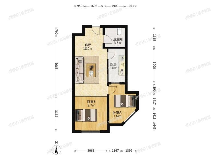 丰台区 太柏西路2号院13号楼3单元203室（珠光逸景二期）