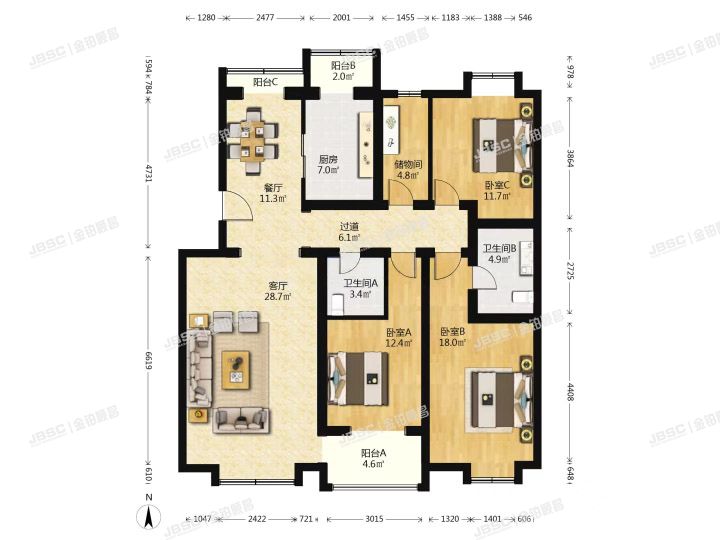 大兴区 清澄名苑南区9号楼2单元501室