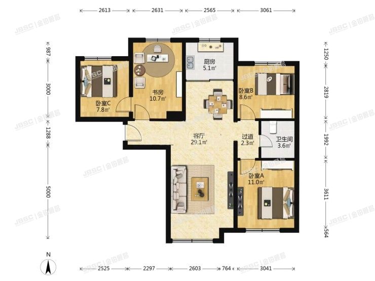 大兴区 思邈路1号院18号楼1单元1601室（保利春天里）