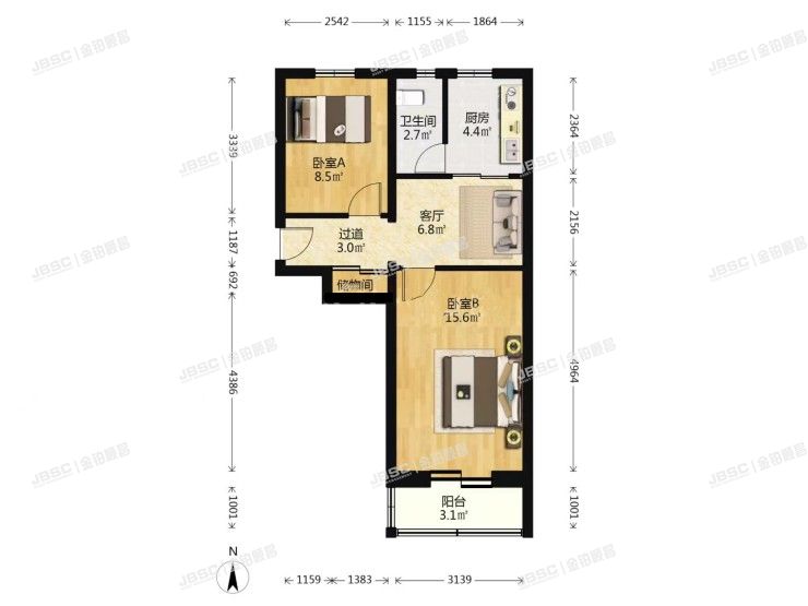 大兴区 富强东里11号楼2-203室