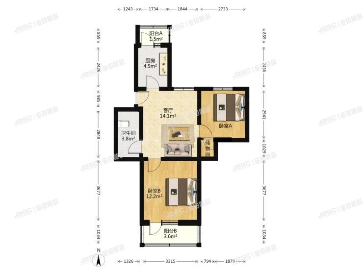 大兴区 新安里16号楼4单元501室