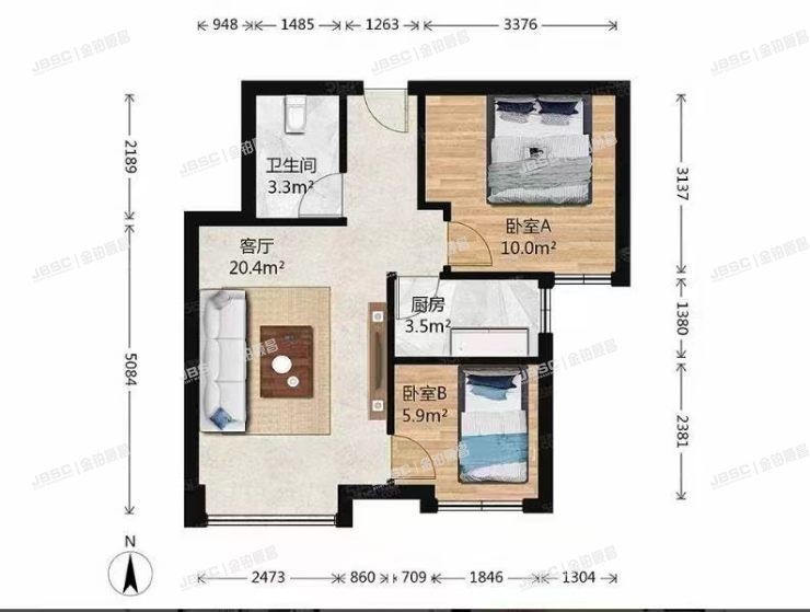 丰台区 槐房西路316号院14号楼2单元1302室（南庭新苑北区）