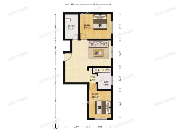 房山区 长虹东路6号院3号楼12层1202（限价商品房）（五矿名品）