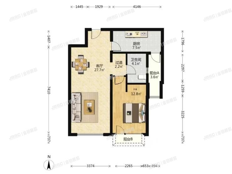 朝阳区 清林路1号院1号楼6层6单元0703室（世茂奥临花园）