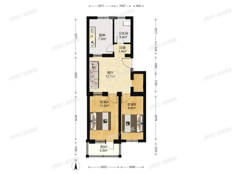 房山区 房山北关大街26号楼5层1-501室（北关东里建行楼）