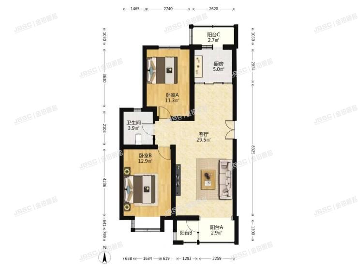 房山区 腾龙家园一区7号楼3层3单元301室