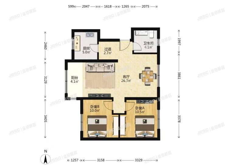 大兴区 隆丰大街1号院2号楼5层五单元502室（众美城）