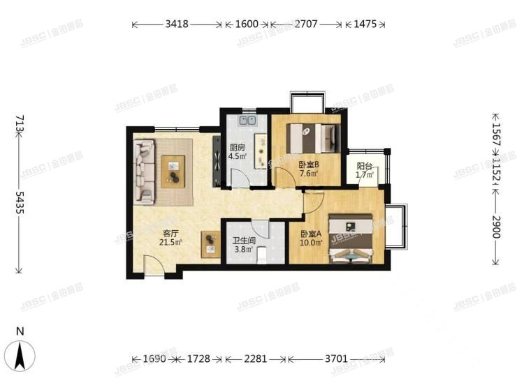 大兴区 纪百户街18号院12号楼16层2单元1604室（明发雅苑）