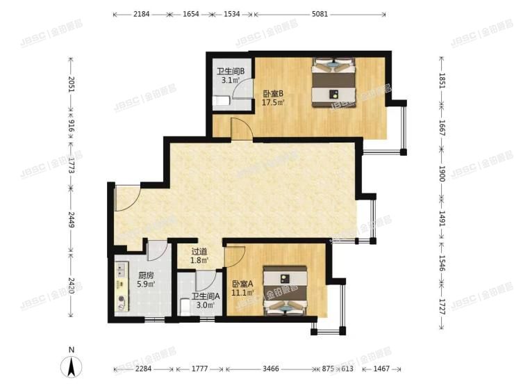 朝阳区 松榆南路38号院7号楼10层1108室（美景东方）