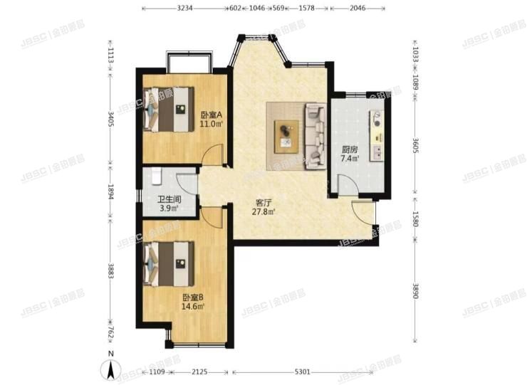 通州区 潞苑东路40号院26号楼3层1单元301室（珠江拉维小镇）