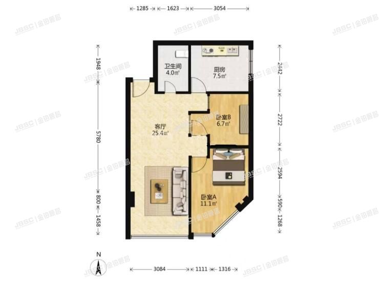 通州区 翠屏北里西区16号楼2单元2211室（苏荷时代）