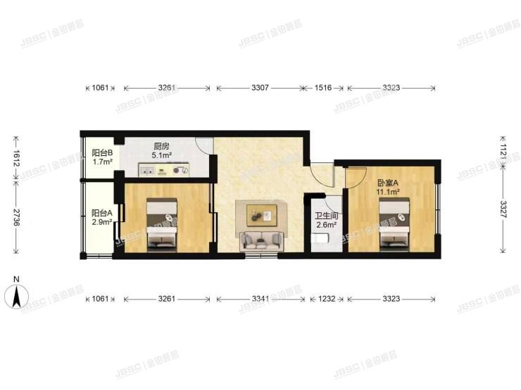 大兴区 黄村东里8号楼3层3-302室