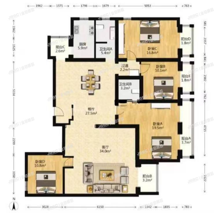 东城区 宝钞胡同1号院1号楼1层3-101室（宝钞苑）