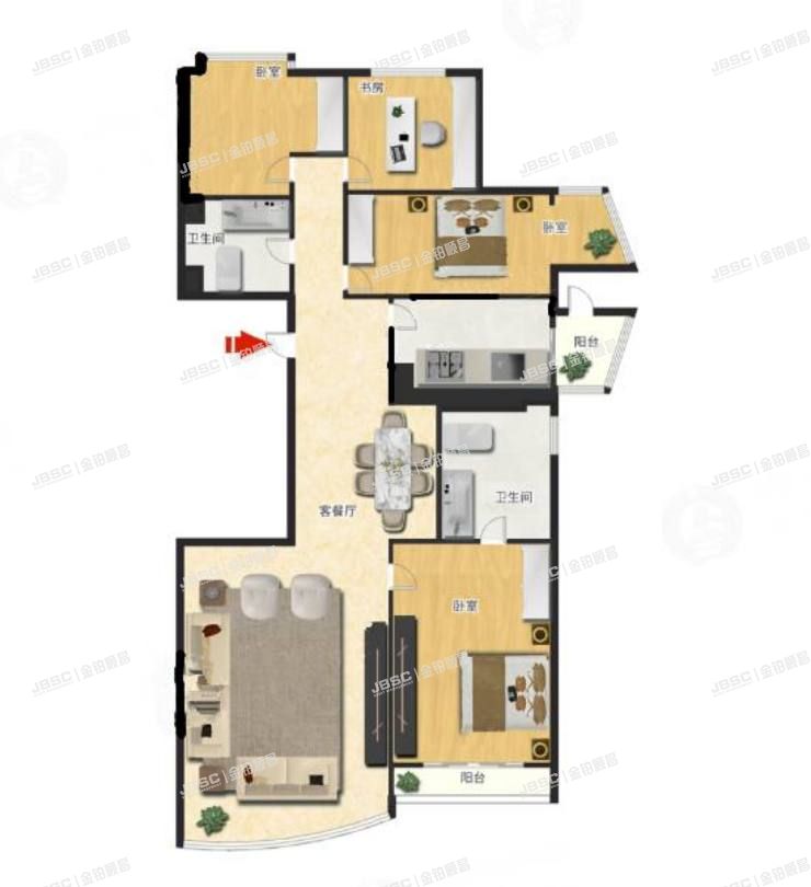 海淀区 万寿寺中海紫金苑1号楼3层5门301室(中海紫金苑)