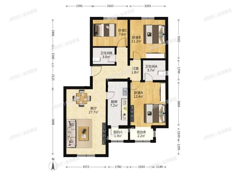 大兴区 佟家场西巷1号院3号楼1单元1502室（佟馨家园）