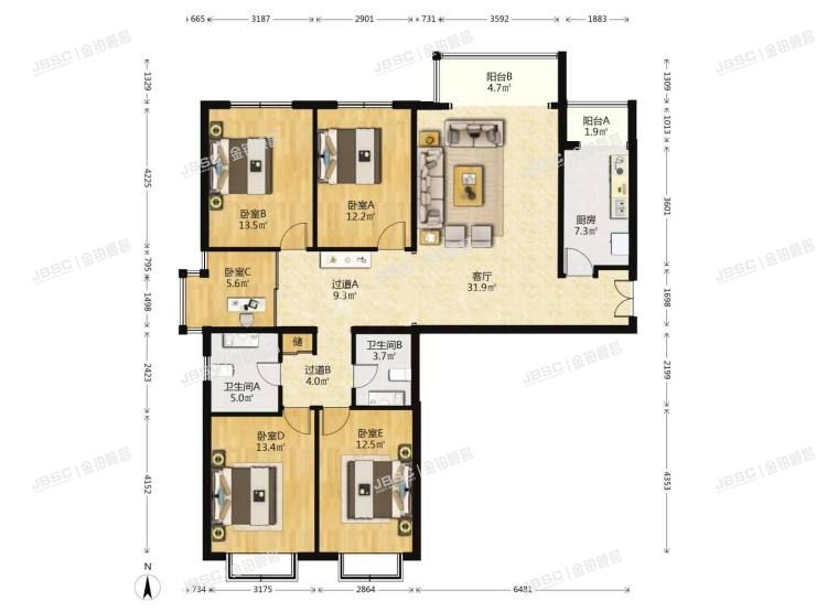 石景山区 玉泉西里二区13-1号楼2单元0501房屋（远洋山水北区）