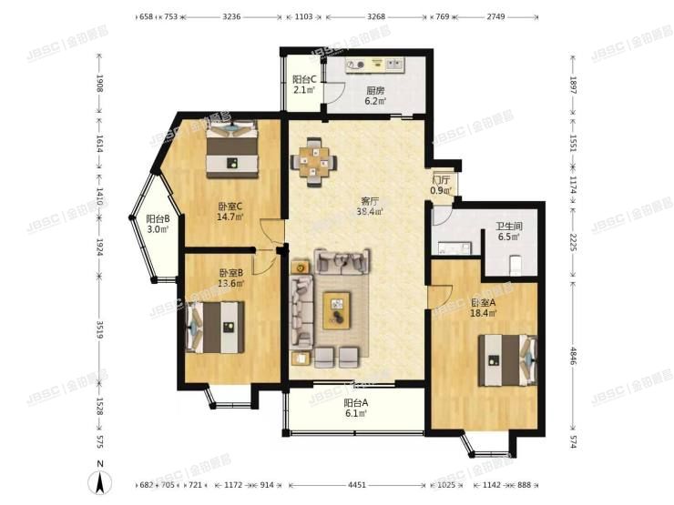 丰台区 文体路38号院1号楼20层2003
