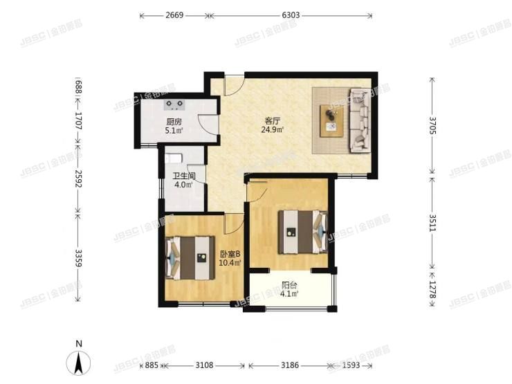 丰台区 西铁营中路9号院5号楼1层二单元103室（亚林西居住区）