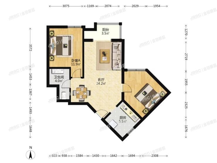 丰台区 星河苑1号院1号楼11层1108室