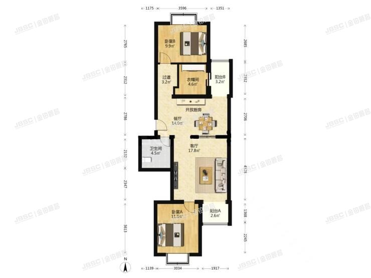 丰台区 五爱屯西街3号院6号楼2层2-201室（飞腾家园）