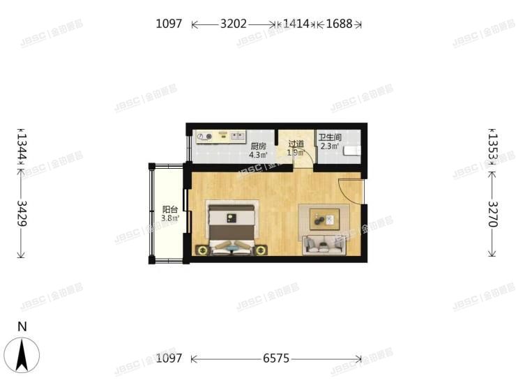 丰台区 大成里蔚园16号楼3层8单元309室（蔚园）