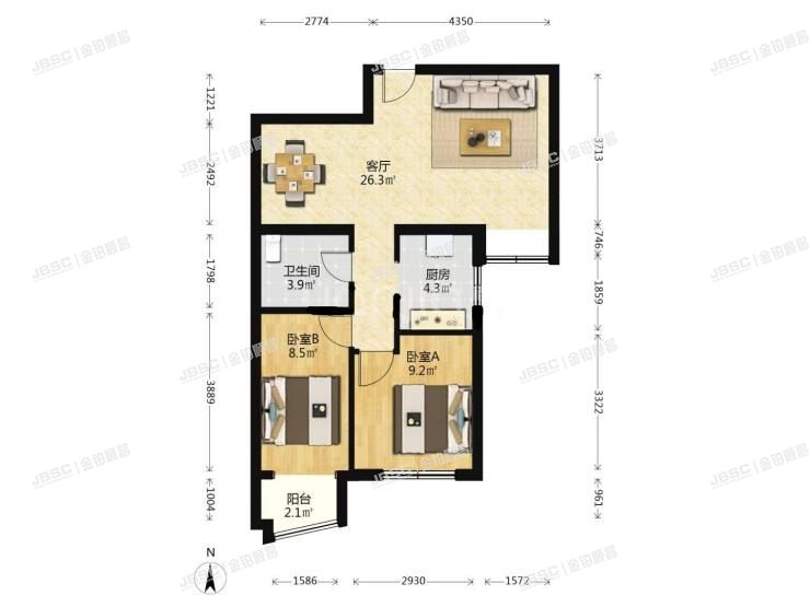 丰台区 西局西路58号院8号楼5层2单元603室（保利百合）