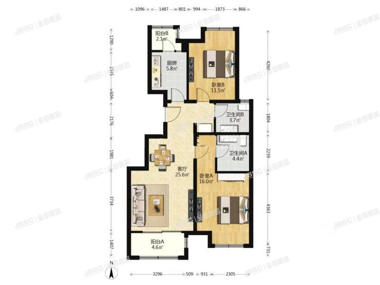 大兴区 兴丰大街（一段）18号院8号楼14层7单元1701层（新里西斯莱公馆）