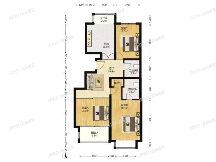 大兴区 天华北街7号院9号楼6层3单元601室（一品亦庄）