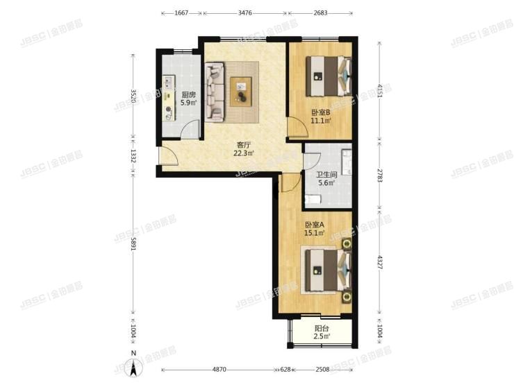 丰台区 益泽路1号院12号楼27层3单元2704室（丽泽景园）