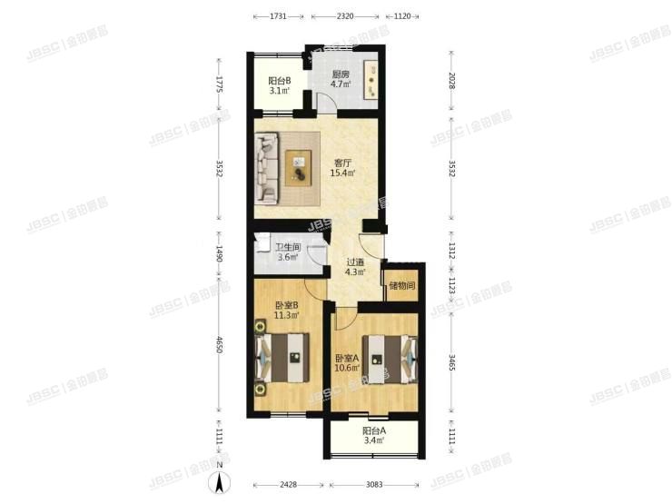 大兴区  枣园东里8号楼3层3-302室