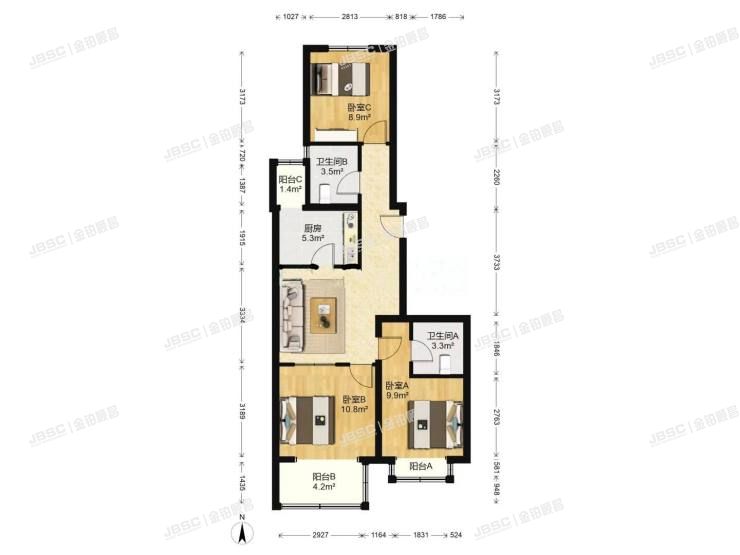 丰台区 银地家园29号楼2层1-203室