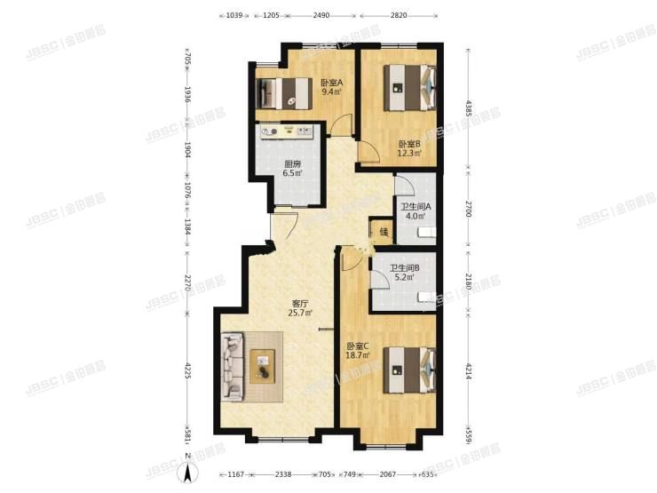 丰台区 芳菲路88号院6号楼9层4单元901室（万年花城三期）