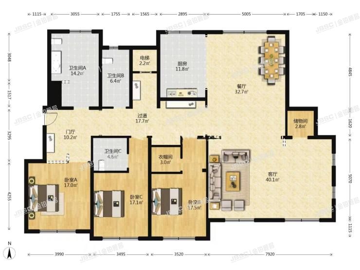 丰台区 西铁营中路2号院8号楼1至6层2单元6室及-3层-304室（佑安府）