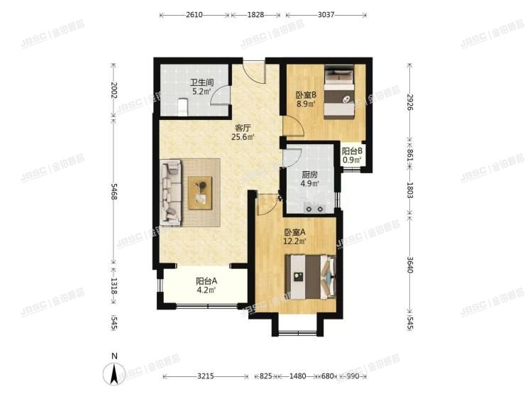 丰台区 文林北街1号院一区2号楼1层2单元105房屋(西山湖小区)