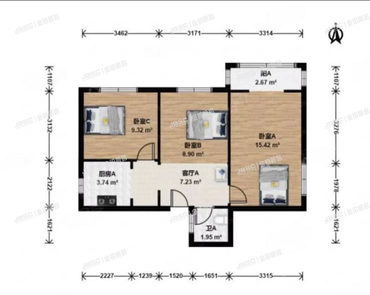 海淀区 紫竹院路5号楼7层701室（车道沟社区）