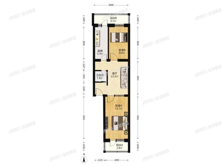 大兴区 车站北里51号楼3层7-301室