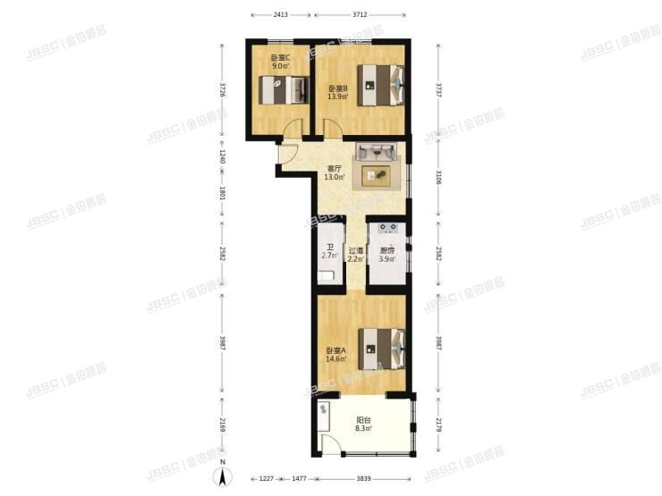 丰台区 翠林一里7号楼4层1-401室