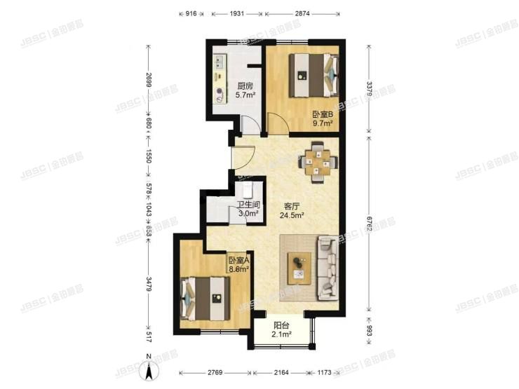 大兴区 佟家场西巷1号院4号楼7层5单元701室（佟馨家园）