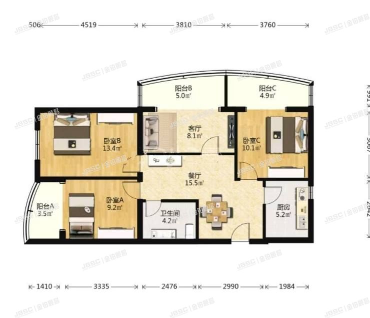 丰台区 康泽园14号楼15层1510室