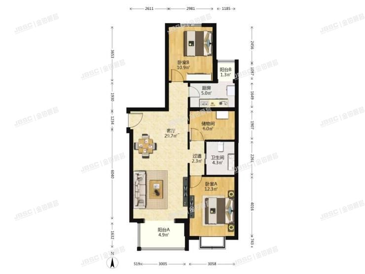 丰台区 马家堡西路32号1号楼11层A单元1202室（名都家苑）