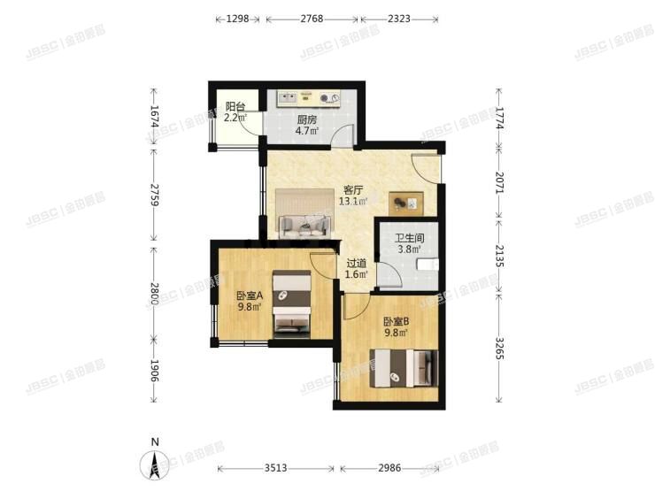 丰台区 青塔中街44号院3号楼12层1206室