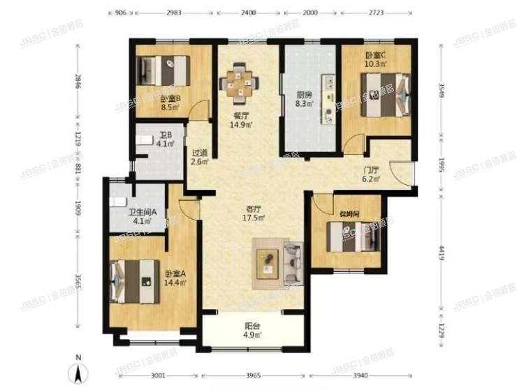 通州区 玉桥西路26号院5号楼1层1单元103室（通州万国城MOMA）