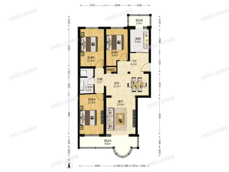 大兴区 枣园小区1号楼1单元402室