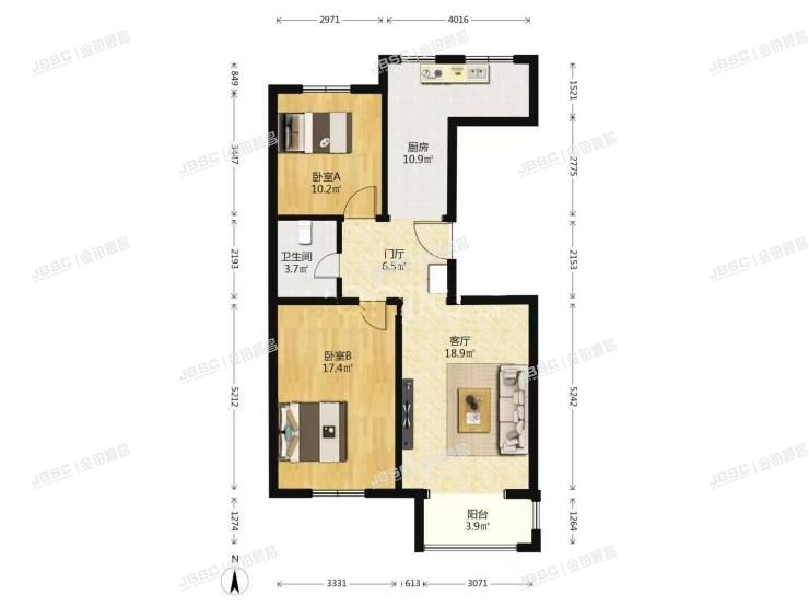 房山区 汇丰街1号院2号楼6层三单元601不动产（世界名园）