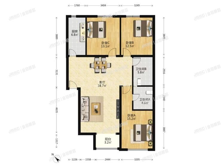 丰台区 晓月八里4号楼11层4-1101(沸城)