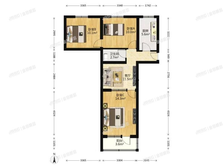 丰台区 苇子坑1号院9号楼4层2单元403号