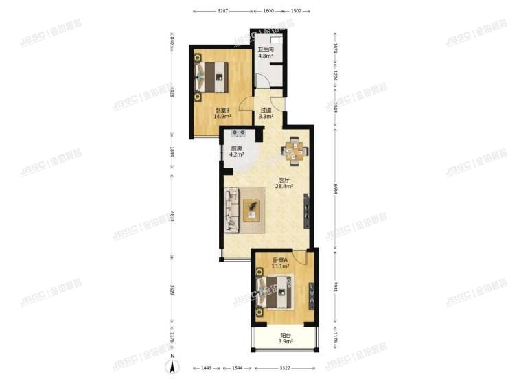 丰台区 丰管路5号院6号楼15层1505（盛鑫嘉园）